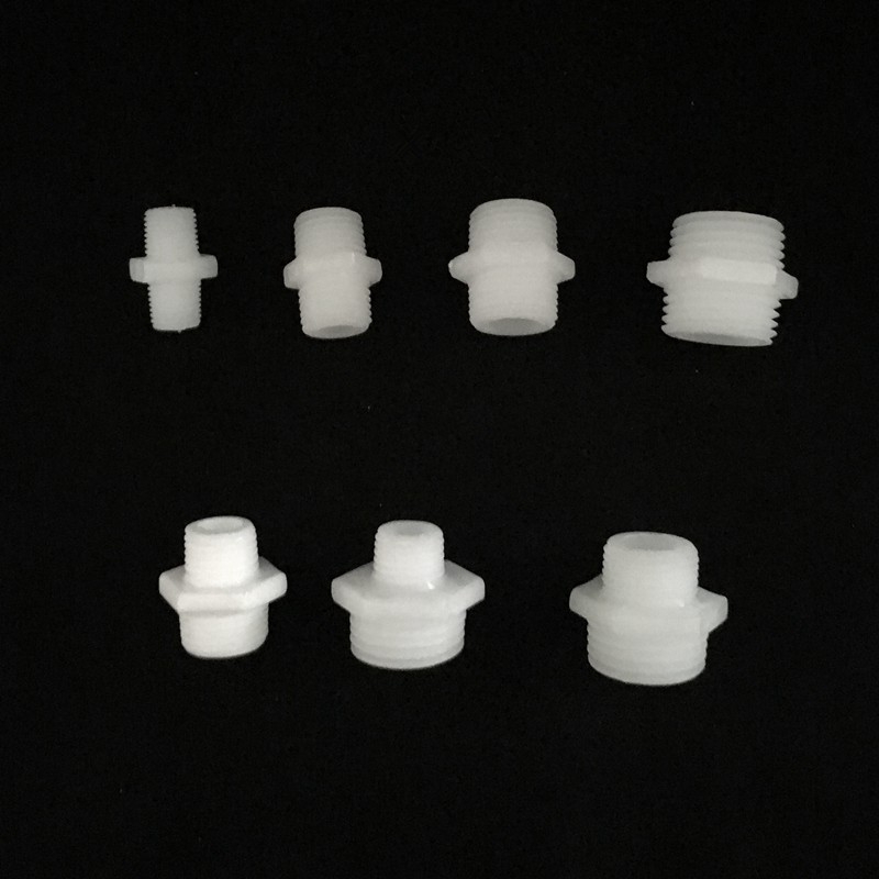 1/8" 1/4" 3/8" 1/2" Plastic Pipe Hose Connectors Flexible Plastic Threaded Pipe Equal Reduce Coupling