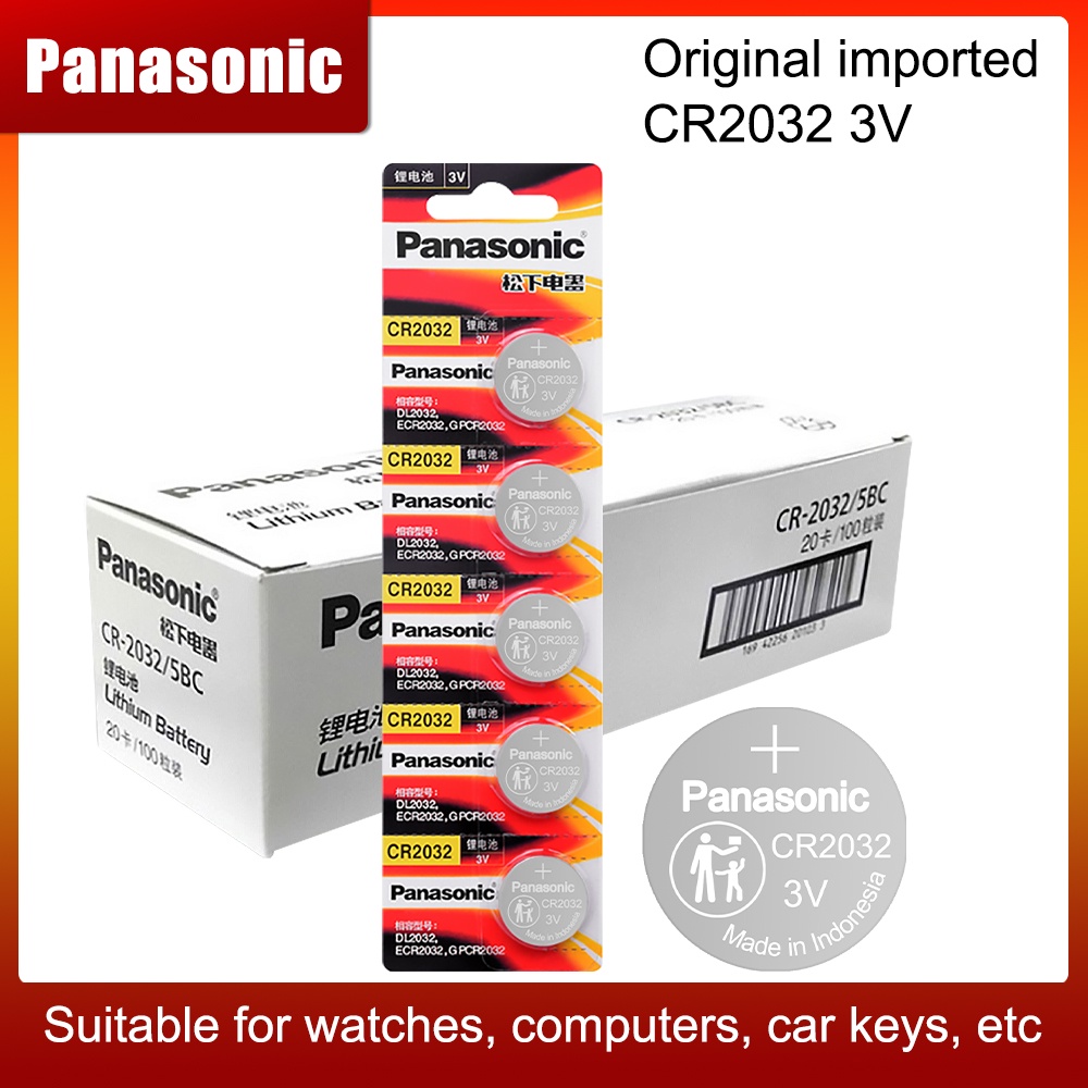 Panasonic Original CR2032 DL2032 ECR2032 BR2032 2032 CR 2032 3V Lithium Button cell Coin Battery Lon