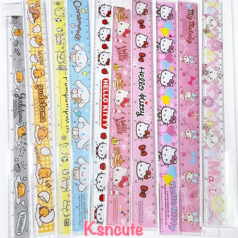 ไม้บรรทัดยาว 30cm หรือ 12นิ้ว ลายลิขสิทธิ์แท้ sanrio disney ลายน่ารัก