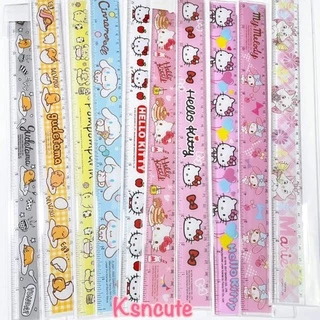 ไม้บรรทัดยาว 30cm หรือ 12นิ้ว ลายลิขสิทธิ์แท้ sanrio disney ลายน่ารัก