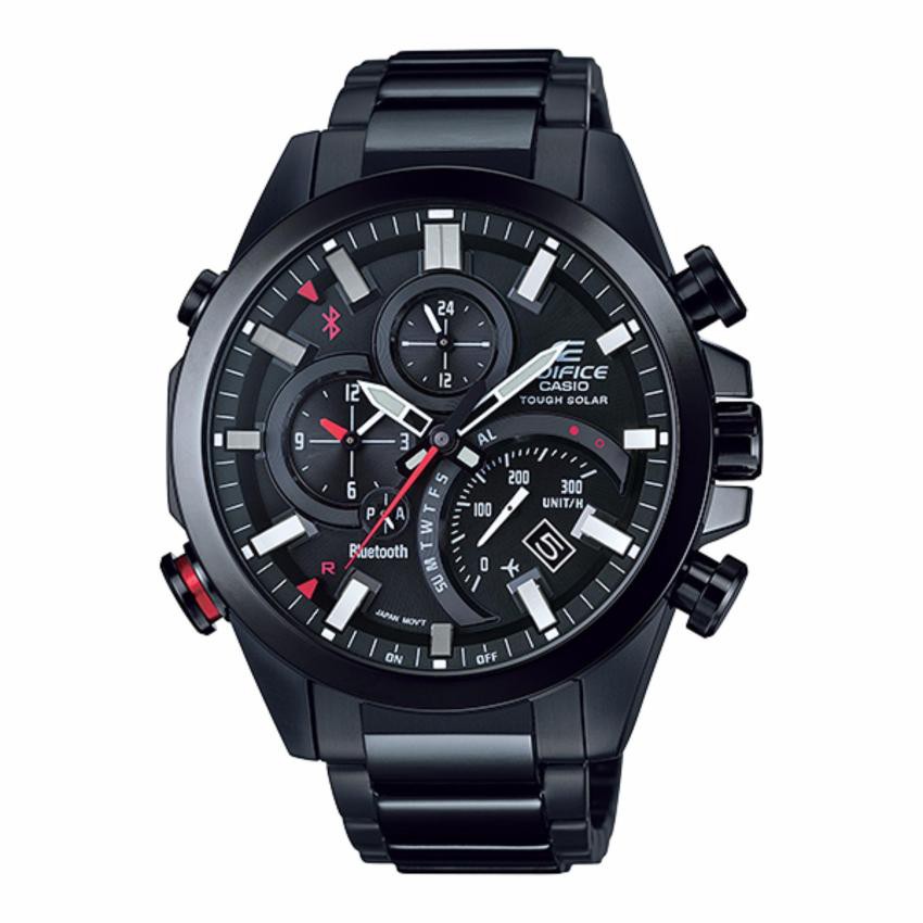 Casio Edifice นาฬิกาข้อมือผู้ชาย สีดำ สายสเตนเลสสตีล รุ่น EQB-500DC-1A