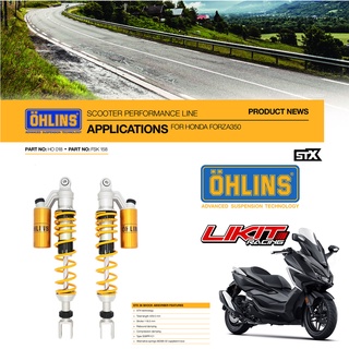 Ohlins Honda NewForza 300/350 / ADV350 (HO 018) แท้ตรงรุ่น (430MM.) / (400MM.)