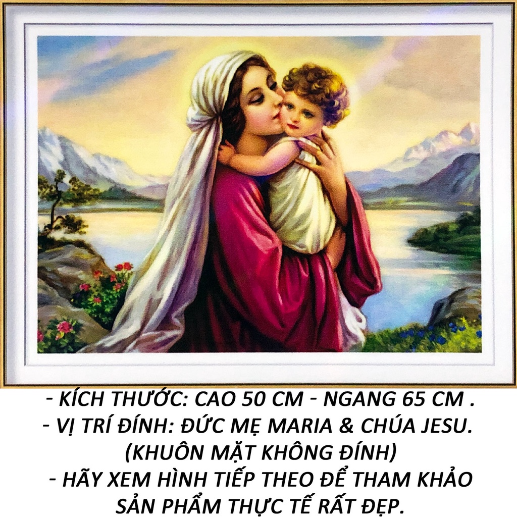 ภาพวาดเพชร 5D - Love of the Virgin Mary 02- ภาพวาด Minh Hien (DIY DIAMOND)