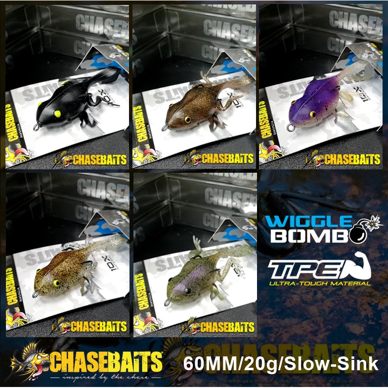 CHASEBAITS WIGGLE BOMB ลูกอ๊อด TPE จมช้า แกะแล้วใช้ได้เลย ของแท้ 100%