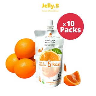 JellyB เจลลี่บี​​ บุกน้ำผลไม้​ รสส้ม​ จำนวน​ 10ถุง​ (5kcal/ถุง) 150ml.x10