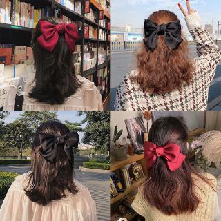 🎀Korean 🎀 Bow Knot Hair Clip For Women Children Silk Girls Satin Ribbon Ponytail Hair Accessories