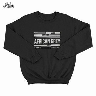 เสื้อยืด African Grey รุ่น AG1859 แขนยาวสีดำ