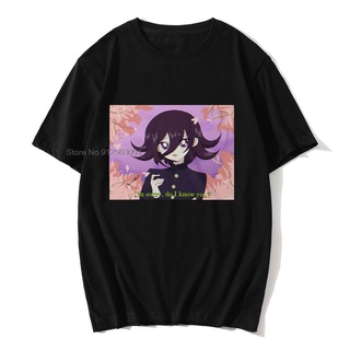 ผ้าฝ้ายแท้เสื้อยืดผ้าฝ้าย พิมพ์ลายอนิเมะ Danganronpa Ouma Kokichi 90s 90s V3 สําหรับผู้ชายS-3XL