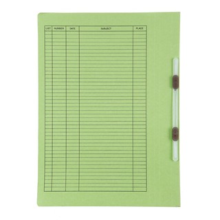 แฟ้มกระดาษสันพับ F/C ลิ้นพลาสติก สีเขียว ใบโพธิ์ 403/F / C Lever Arch File Green Plastic Tongue 403