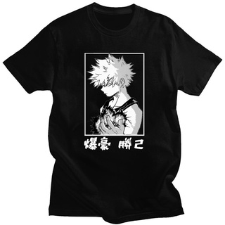 [S-5XL] มาใหม่ เสื้อยืดคอกลม แขนสั้น ผ้าฝ้าย พิมพ์ลายอนิเมะ My Hero Academia Katsuki Bakugo สไตล์วินเทจ สําหรับผู้ชาย