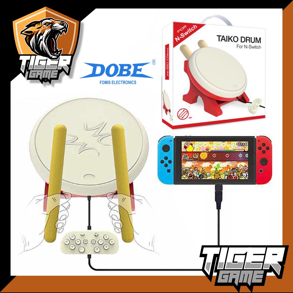 DOBE Taiko Drum Nintendo Switch (กลองไทโกะ)(ชุดกลอง Taiko)(Taiko set for Switch)(TNS-1867D)