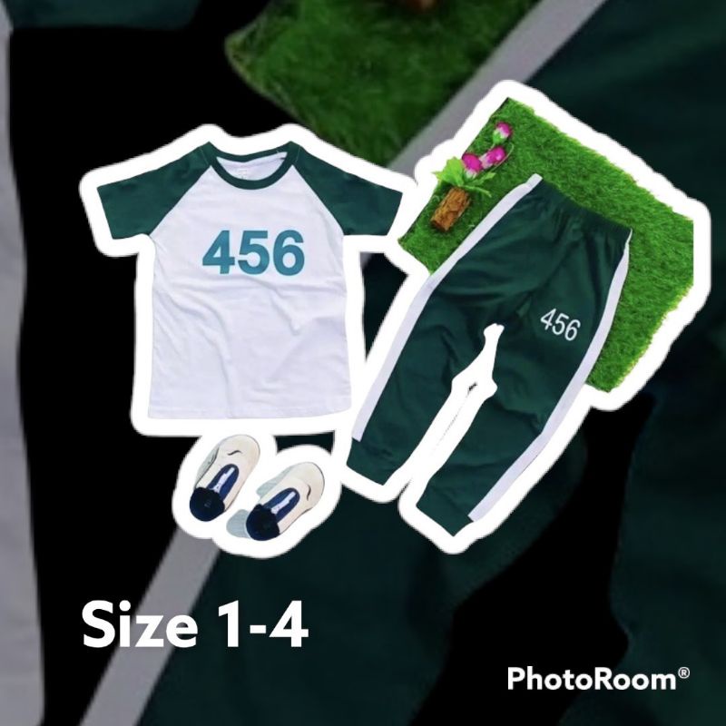 456 ชุดเด็ก1-3ปี  เออีไอโอยู AEIOU,Squid Game สควิดเกมส์  เบอร์456ชุดสควิดเกมส์เด็ก โกโกวาพร้อมส่ง!!