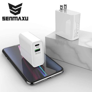 หัวชาร์จ อะแดปเตอร์ SENMAXU PD-055 เครื่องชาร์จเร็ว USB+Type-c Quick charger  48W Usb Type C Fast Quick Charge Adapter