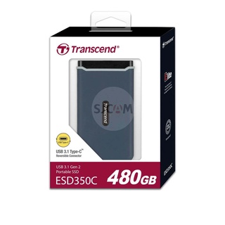 Transcend External SSD 480GB   รับประกัน 3 ปี - มีใบกำกับภาษี-TS480GESD350C