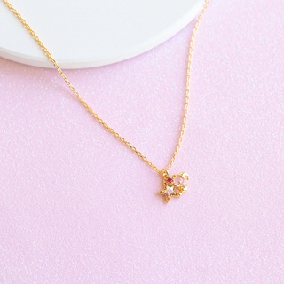 เครื่องประดับ สร้อยคอทองแท้ 18K จี้การ์ตูนหมีน้อยน่ารัก สําหรับผู้หญิง