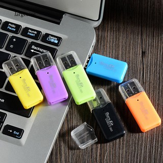 Lgsz♥อะแดปเตอร์การ์ดรีดเดอร์ USB 2.0 ความเร็วสูง Micro SD TF T-Flash ขนาดพกพา