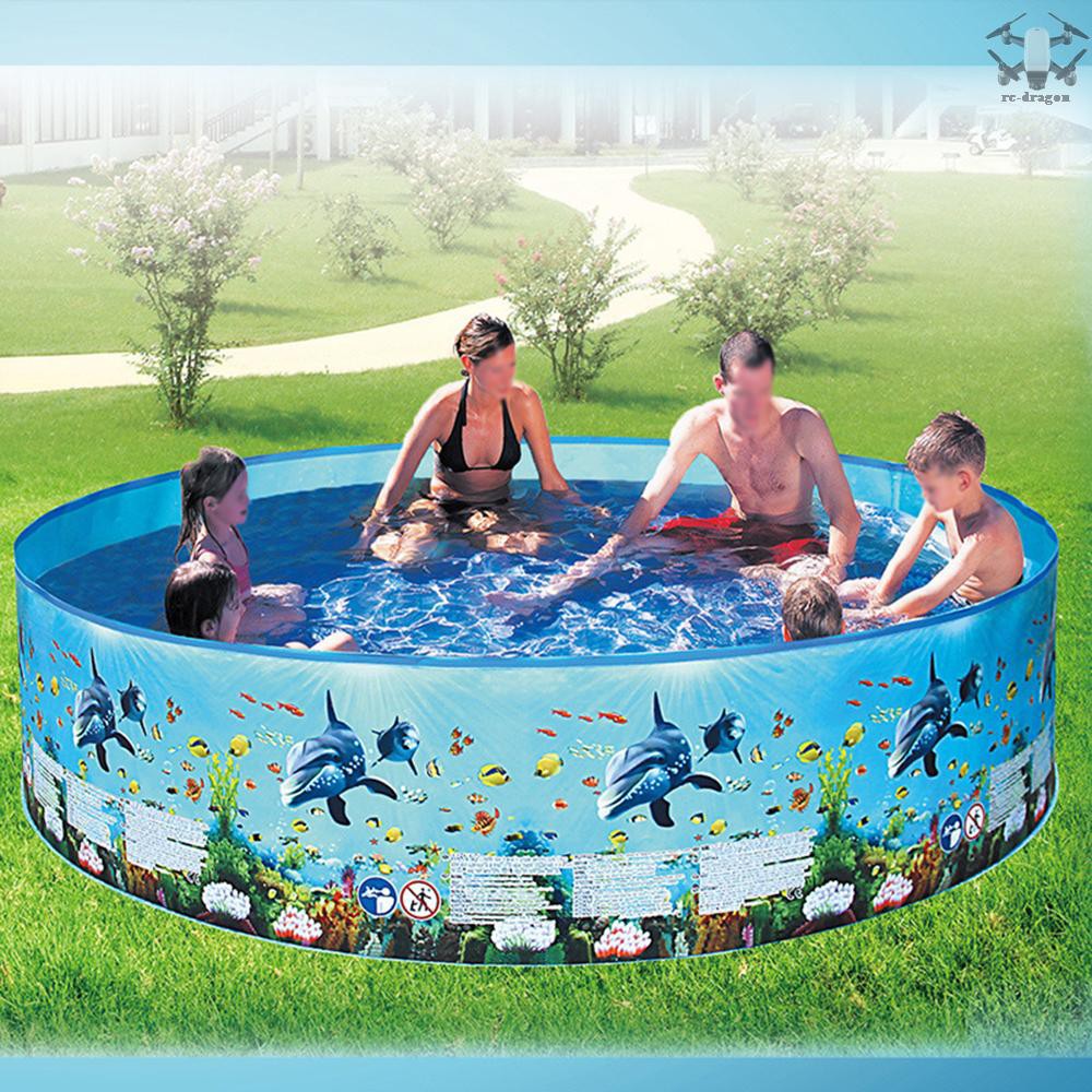Portable Inflation-free Hard Plastic Swimming Pool Folding Pool Family ...