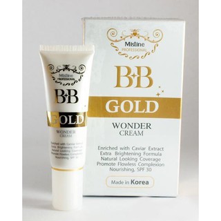 บีบี โกล์ด วันเดอร์ครีม ครีมหน้าเนียน มิสทีน BB GOLD WONDER CREAM SPF 30 จำนวน 1 กล่อง