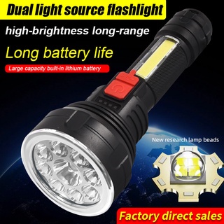 ใหม่ ไฟฉายฉุกเฉิน Led 9 ดวง อะลูมิเนียมอัลลอย ชาร์จ USB สําหรับกลางแจ้ง