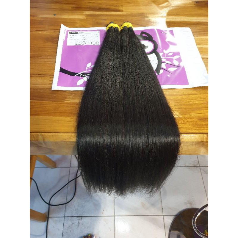 #ผมแท้มือ1ตัดสดยืดสปาสวยปลายหนามีน้ำหนัก #ไซร์30"/100ช่อ/2100บาท ยาวสายวัด55-56เซน หนัก100กรัมช่อกิ๊บปกติไม่ใช่นาโน