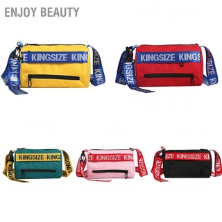 Enjoy Beauty Messenger Bag Large Capacity Oxford Fabric English Words Strap Shoulder for Women Men