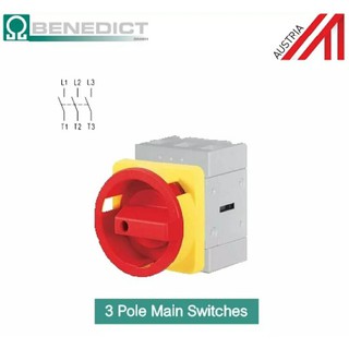 Emergency stopMainSwitches for panel mounting 3 pole20A,32A / สวิทช์ ตัดต่อวงจร / - Benedict (Made in Austria)