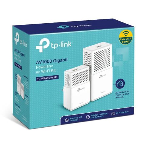 TP-Link POWER LINE (เพาเวอร์ไลน์) TP-LINK AC750 AV1000 WI-FI (TL-WPA7510-KIT) รับประกัน 3ปี