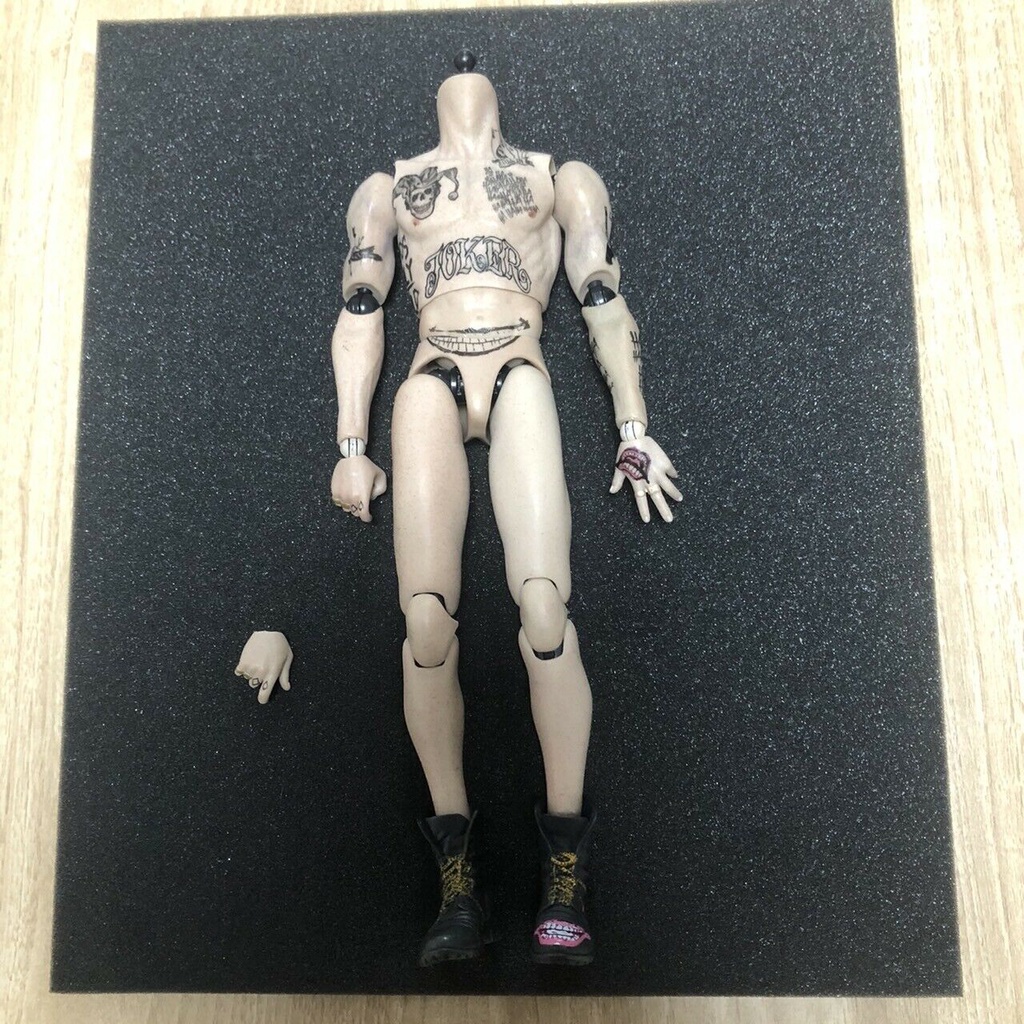 In-Stock 1/6 Scale Action Figure Custom Joker Body Suicide Squat with Boots
