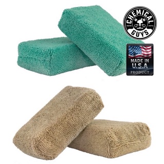 (ของแท้💯%) (2ชิ้น/แพ็ค) Microfiber Applicator Pad-Tan ผ้าไมโครไฟเบอร์หุ้มฟองน้ำ chemicalguys