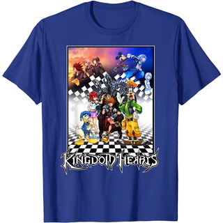 คอลูกเรือเสื้อยืดลําลอง แขนสั้น พิมพ์ลาย Disney Kingdom Hearts Throne สไตล์เกาหลี คุณภาพสูงS-5XL