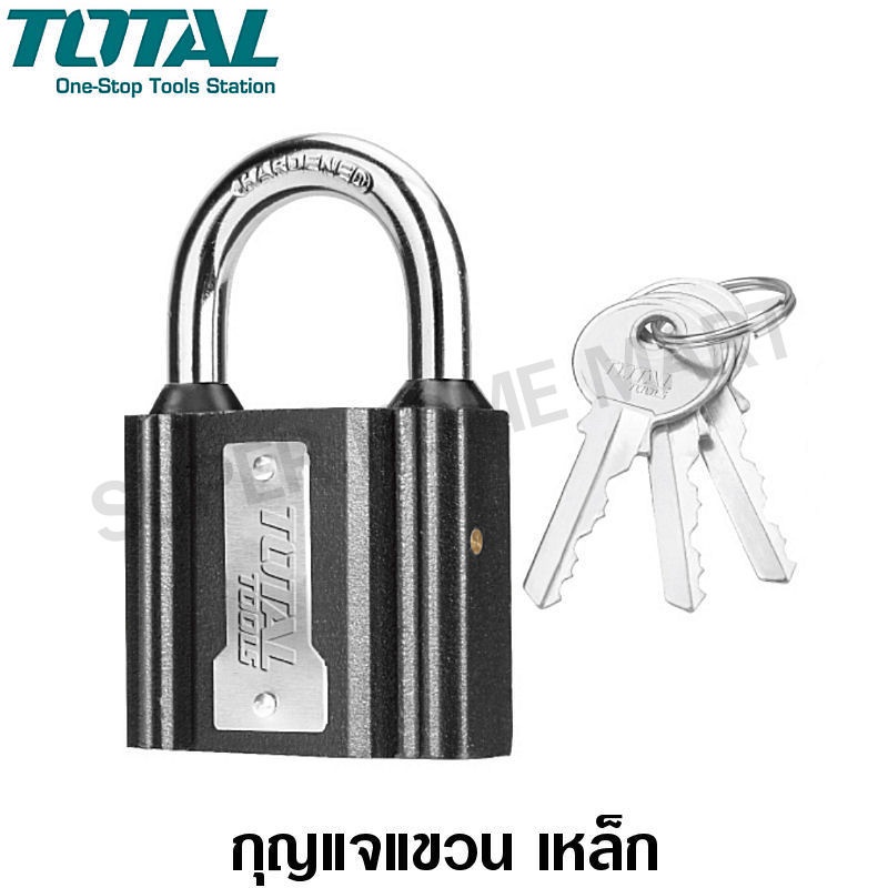 Total แม่กุญแจ เหล็ก 32 / 38 / 50 / 63 / 75 มม. รุ่น TLK31321 / TLK31381 / TLK31501 / TLK31631 / TLK31751 Iron Pad Lock