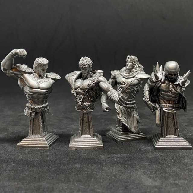 🔥Fist of the North Star Kaiyodo Figure Collection 1st Kenshiro, Raoh, Toki, and Jagi Limited ver.silver