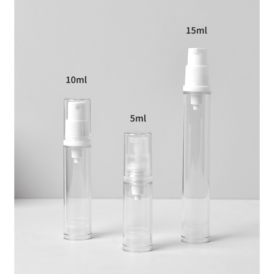 Hani พร้อมส่ง ขวดปั๊มสูญญากาศเปล่า ขนาด 5 มล. 10 มล. 15 มล. สําหรับเดินทาง