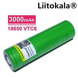 ถ่านชาร์จ 18650 Sony VTC6 3000mah แท้ รับประกันจาก Liitokala 1 ก้อน