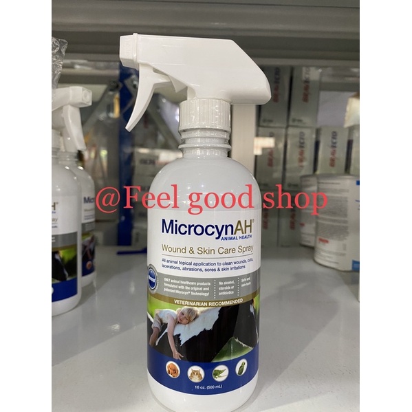 (ขวดใหญ่) MicrocynAH wound&skin 500 ml. Exp.04/2025