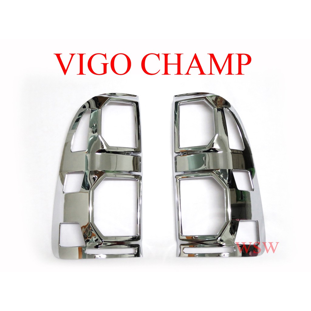 (1คู่) ครอบไฟท้าย โตโยต้า วีโก้ แชมป์ 2012-2014 ชุบโครเมี่ยม TOYOTA HILUX SR5 MK6 VIGO CHAMP ครอบไฟท้ายรถ ของแต่งวีโก้