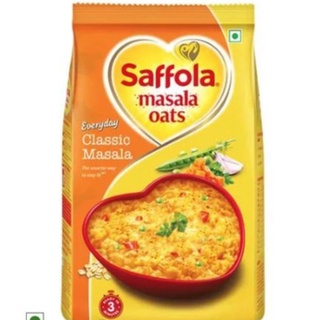 Saffola Masala Oats, Classic Masala, 500g ข้าวโอ๊ตรีดแบน (Rolled Oat)🌾ขนาด 500g. เกรดพรีเมียม AAA นำเข้าจาก india