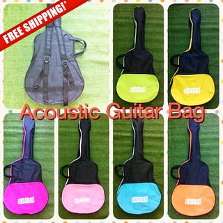 กระเป๋ากีตาร์โปร่ง GUITAR ขนาดมาตรฐาน 41 นิ้ว  เนื้อผ้าอย่างดี มีหลายสี ส่งฟรี