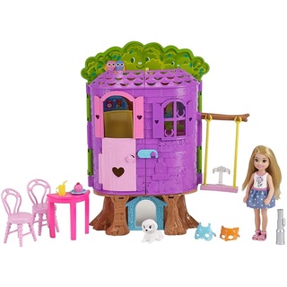 Clearance Sale Barbie Club Chelsea Treehouse Dollhouse Playset ตุ๊กตาบาร์บี้ ชุด บ้านต้นไม่ของเชลซี ของแท้