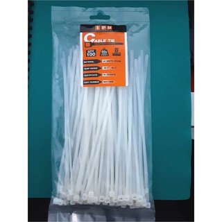 IPM Cable Tie (เคเบิ้ลไทด์) ยาว 8 นิ้ว - สีขาว