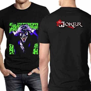 เสื้อยืดครอปเสื้อยืด พิมพ์ลาย The Joker TshIrt 2 ด้าน สําหรับผู้ชาย และผู้หญิงS-5XL