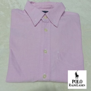 เสื้อเชิ้ต สีชมพู มือสอง ยี่ห้อ Ralph Lauren