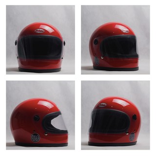 หมวกกันน๊อควินเทจLEGO - Red colors with black trim : สีแดง ขอบยางดำ (PRO.)