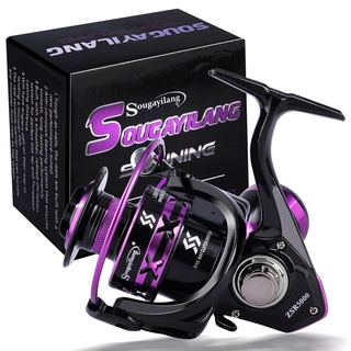 Spinning Fishing Reel 2000-5000โลหะจับตกปลา Reel  5.0: 1 อัตราทดเกียร์ 12 + 1BB ตกปลา Reel สำหรับตกปลาเบสรอกตกปลารอกสปิน