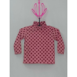 เสื้อแขนยาวUNIQLO KIDSคอเต่า น่ารักเด็กผู้หญิง แขนยาวพิมพ์  UNIQLO KIDS