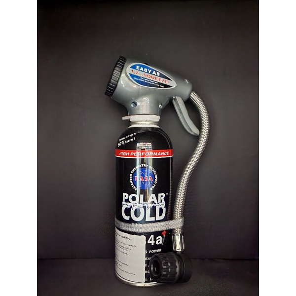 POLAR COLD หัวเชื้อคอมเพรสเซอร์แอร์ พร้อมสารช่วยอุดรอยรั่วรถยนต์เหมาะสำหรับระบบแอร์ R134A เท่านั้น 340 กรัม แอร์เย็นฉ่ำ