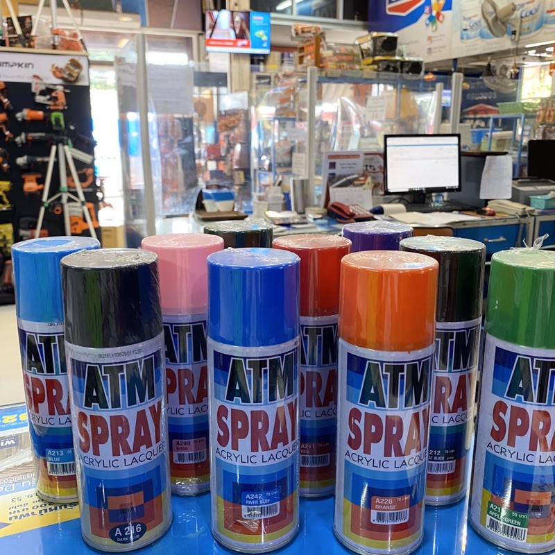 ขายส่ง (12กระป๋อง/ลัง) ATM เอทีเอ็ม สีสเปรย์ สเปรย์ สำหรับงานอเนกประสงค์