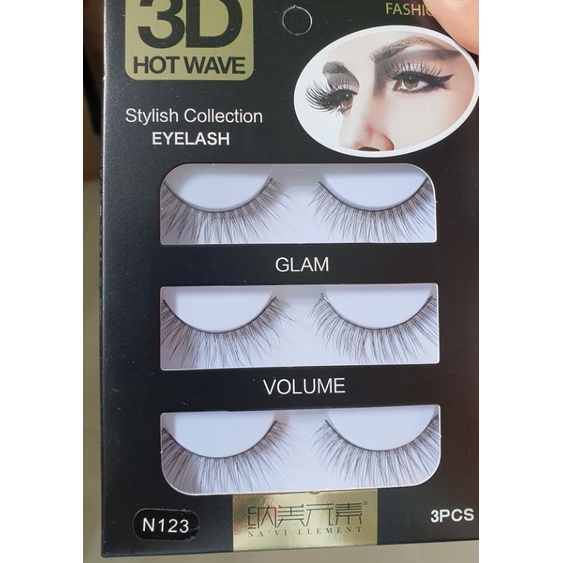 เบอร์ N123บางยาวงอนขนเรียงเส้น