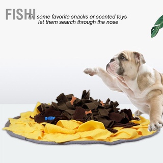 Fishi Plush Fabric Pet Dog Cat Foraging Finding Food Sniffing Training Teaching Pad Mat Supply