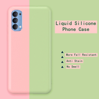 Can Be Washed Case OPPO Reno 5 5G Reno 5Pro Reno 4 Reno 4 Pro Reno 4Z เคส Casing Matte Environmental Protection Liquid Silicone Soft Cover เคสโทรศัพท Solid Color Phone Case